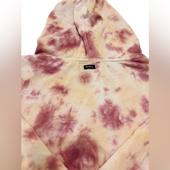RVCA Sunday Collection Cropped Hoodie Kangaroo Pocket Terry Cloth Size Large - Picture 6 of 10